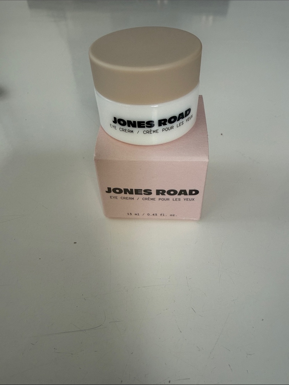 NWT Jones Road Eye Cream - Beige Lid with Pink Box and White Jar